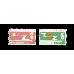 Brunei 1965 ITU Centenary (Telekomunikasi) Set of 2pcs stamps MNH Fine