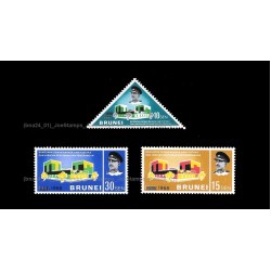 Brunei 1968 Opening of Hall of Language and Culture (Dewan Bahasa dan Pustaka) (1967) Set of 3pcs stamps MNH Fine