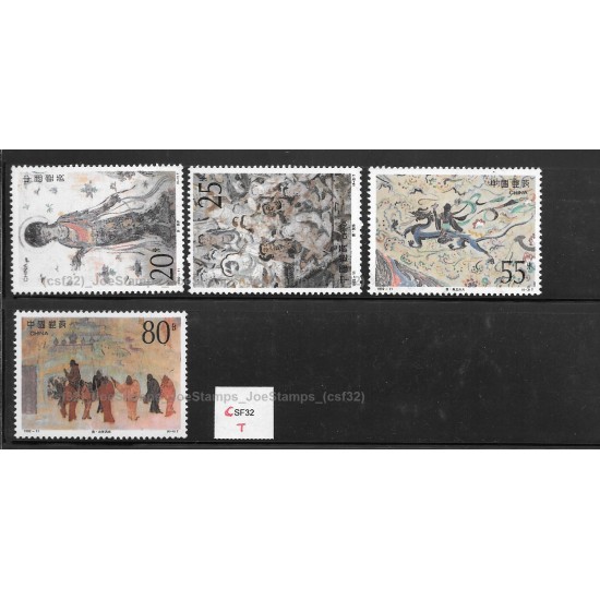 China 1992-11 Dunhuang Murals (4th series) set of stamps Good (lightly toned & spots)