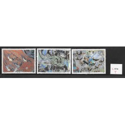 China T.150 1990  	T15 		Dunhuang Murals (3th Series) Partial set of stamps MNH Average (Toned & tone spots)