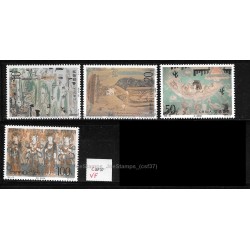 China 1996 	Dunhuang Murals (6th series) Set of 4pcs Set of 4pcs stamps Good (lightly toned & spots)
