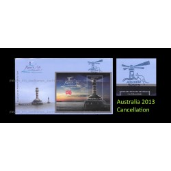 2013 - 15 Australia 2013 Centenary of Kangaroo Stamps Ovp on Lighthouses in Malaysia Series 2 MS FDC MS Fine