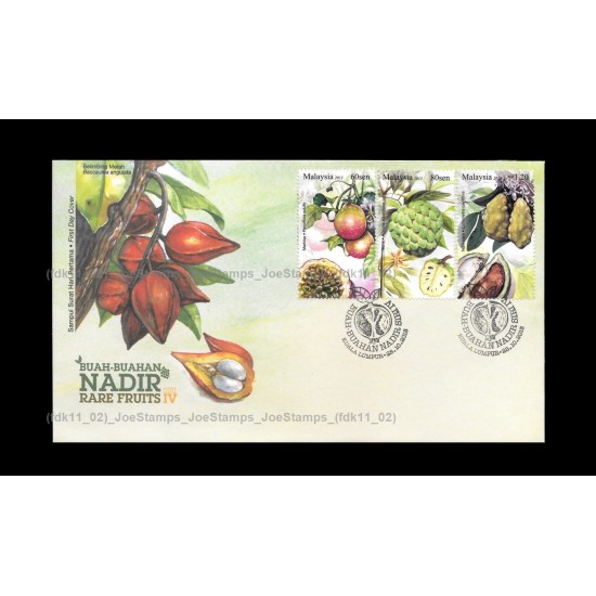 2013 Malaysia Rare Fruits S4 FDC with stamps Fine
