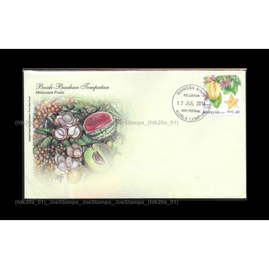 2014 Malaysian Fruits FDC with stamps Fine