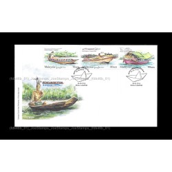 2016 Malaysia River Transportation in Sarawak FDC with stamps Fine