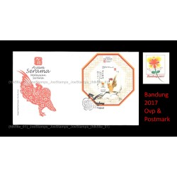 2017 Malaysian Serama Bandung Overprint FDC MS Fine
