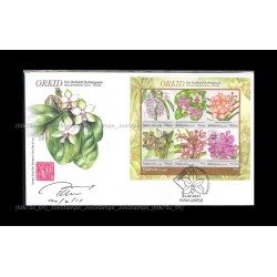2017 Malaysia Orchids Definitive (Definitif Orkid) FDC MS Designer Signed Fine