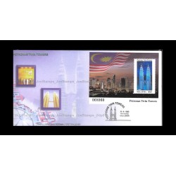 1999 Malaysia Petronas Twin Towers (KLCC) FDC MS Good (lightly toned & spots)