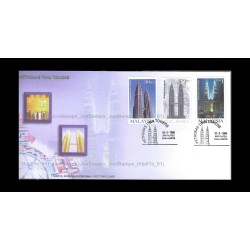 1999 Malaysia Petronas Twin Towers (KLCC) FDC with stamps Good (lightly toned & spots)