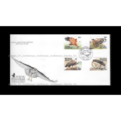 1996 Malaysia Birds of Prey FDC with stamps Good (lightly toned & spots)