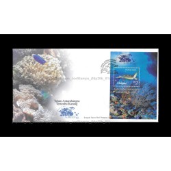 1997 Malaysia International Year of the Reef FDC MS Good (lightly toned & spots)