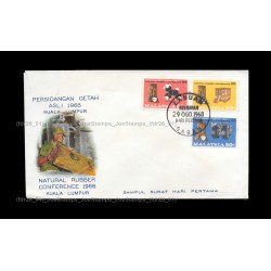 1968 Malaysia Natural Rubber Conference Kuala Lumpur FDC with stamps Fine