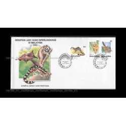 1985 Protected Animals of Malaysia (S1) FDC with stamps Good (lightly toned & spots)