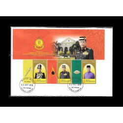 2018 Malaysia Installation of Sultan Kedah Sultan Sallehudin Private FDC cover with stamps Fine (Design H - Red)