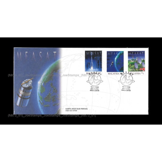1996 Malaysia Launch of MEASAT I FDC with stamps Fine
