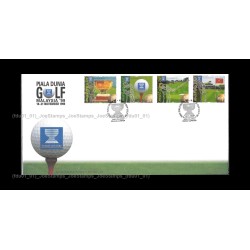 1999 World Cup Golf Malaysia FDC with stamps Good (lightly toned & spots)