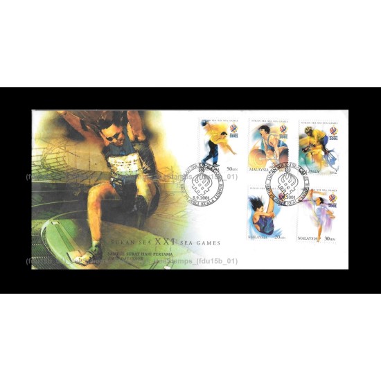 2001 Malaysia SEA Games XXI FDC with stamps Good (lightly toned & spots)