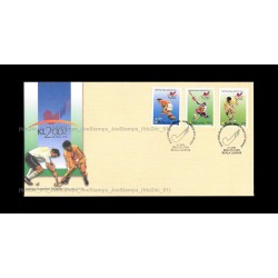 2002 Malaysia World Cup Hockey FDC with stamps Good (lightly toned & spots)