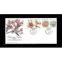 Malaysia 2005 Rare Flowers S2 FDC with stamps Good (lightly toned & spots)