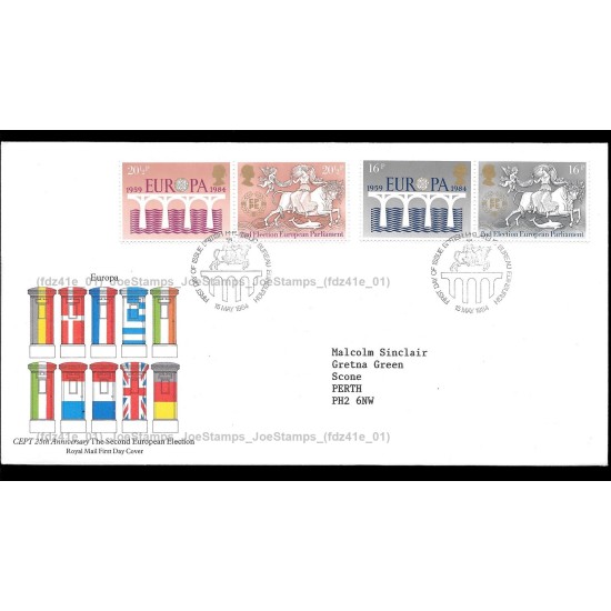 1984 UK Europa 1954-1984 FDC with stamps New Fine