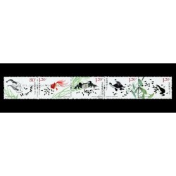 China 2013 Little Tadpoles Looking for Their Mother Set of 5v in se-tenant stamps MNH Fine
