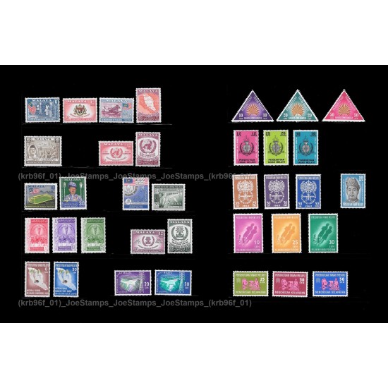 1957 Malayan Federation 1957 - 1963 - 15 sets 36v Set of 36v stamps MLH Fine