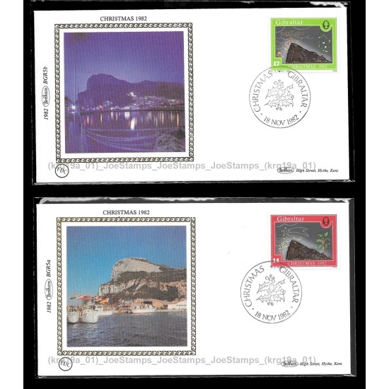 1982 Christmas FDC in set of 2 covers Fine