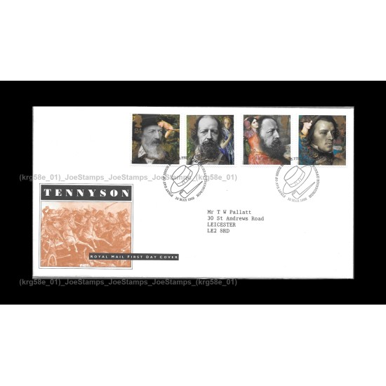 1992 UK Tennyson FDC with stamps Fine