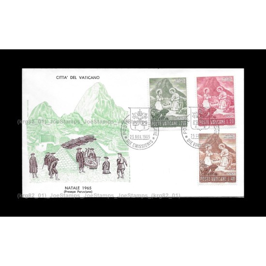 Vatican City - Christian Solemnity of Christmas FDC with stamps Fine