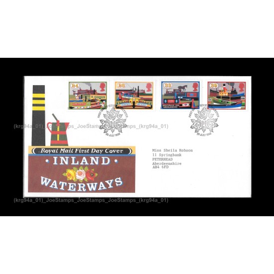 1993 UK Inland Waterways FDC with stamps Fine