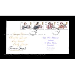 1980 UK Famous People FDC with stamps Fine