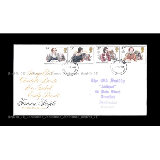 1980 UK Famous People FDC with stamps Fine