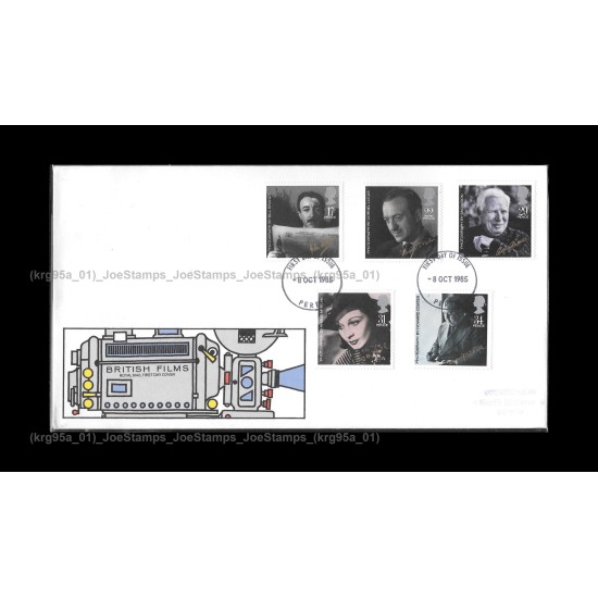 1985 UK British Films FDC with stamps Fine