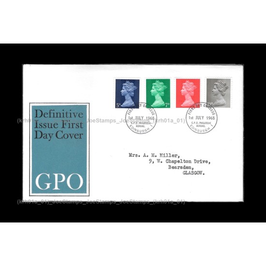 1968 UK Definitive Issue (Series 2) 1967/68 FDC with stamps Fine