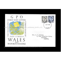 1968 UK Definitive Issue - Wales FDC with stamps Fine