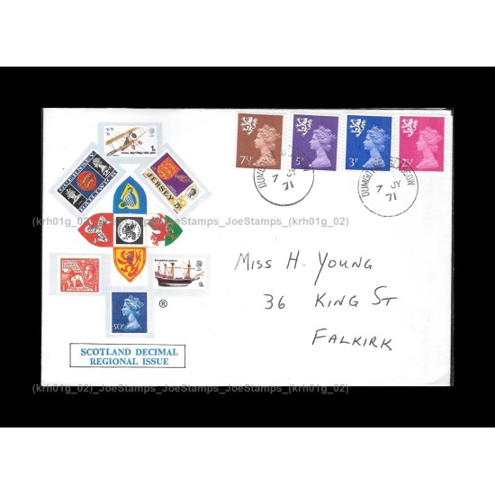 1971 UK Regional Definitive - Scotland FDC with stamps Fine