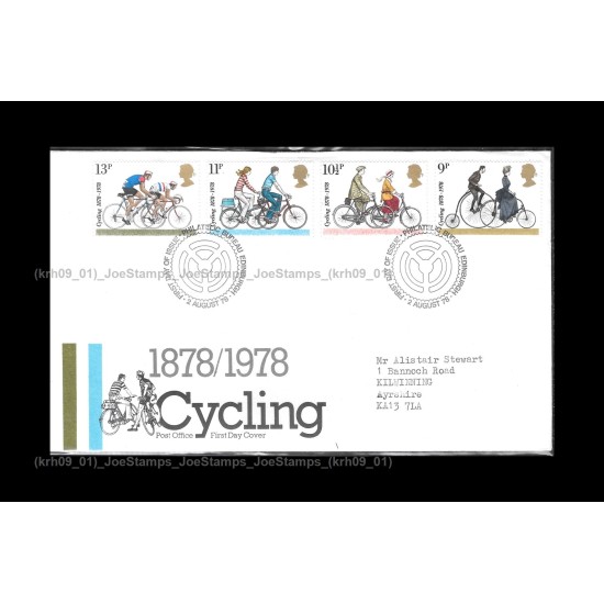 1978 UK Cycling FDC with stamps Fine