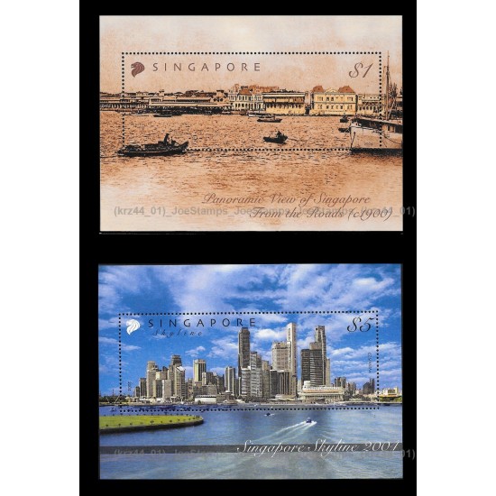 2004 Singapore Skyline (World Stamp Championship 2004) MS in set of 2pcs MNH Fine