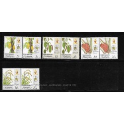 1999-2000 Malaysia Agro-based Products Definitive Trengganu Sultan Mizan in pair Set of 4pcs stamps MNH Fine