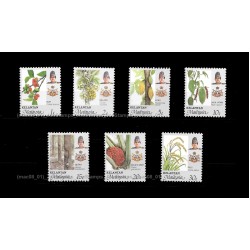 1986 Malaysia Agro-based Products Definitive Kelantan Set of 7pcs MNH Fine