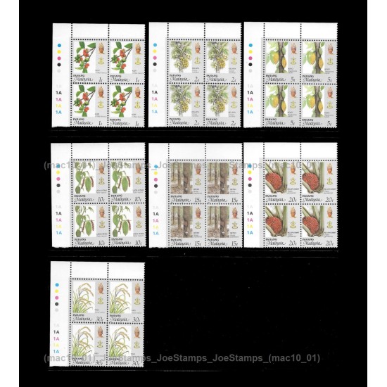 1986 Malaysia Agro-based Products Definitive Pahang Set of 7pcs stamps MNH Fine