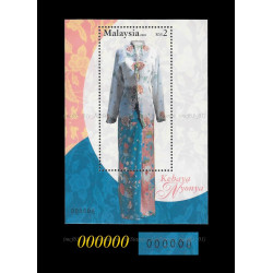 Malaysia Fashion Heritage 2002 MS Serial Number 000000