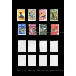 1965 Malaysia Birds Definitive Set of 8pcs stamps Good (lightly toned & spots)