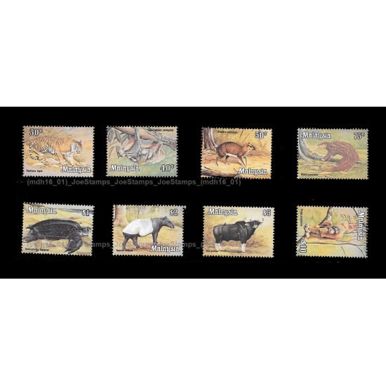 1979 Malaysia Animals (Wildlife) Definitive Set of 8pcs stamps MNH Fine
