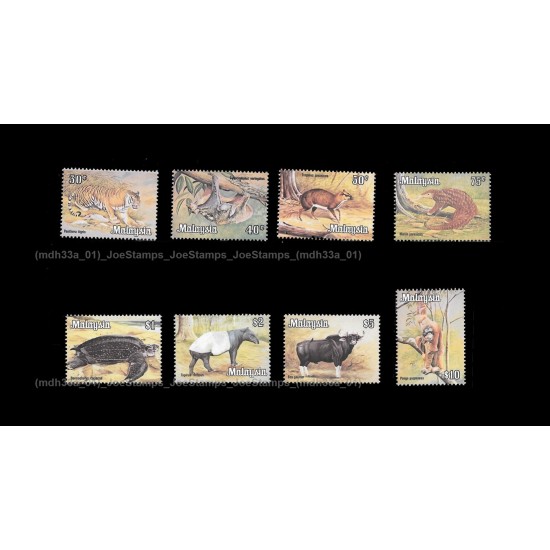 1985 Malaysia Animals (Wildlife) Definitive No Wmk Set of 8pcs stamps MNH Fine