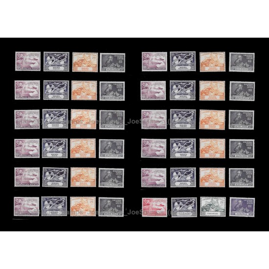 1949 UPU 75th Anniversary Malaya Set of 48pcs for 12 states including North Borneo MLH Fine