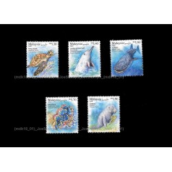 2020 Malaysia Iconic Marine Life Definitive Set of 5v stamps MNH Fine