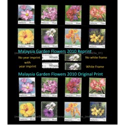 2010 Malaysia Garden Flower National Definitive Set of 16v stamps MNH Fine