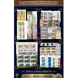 (LOT C) Malaysia Modern Stamps in Nice Large Lot of 4 stock cards MNH Fine