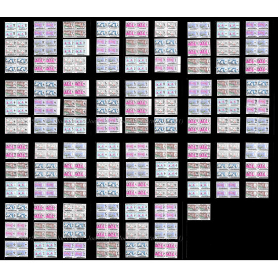 Malaysia 1965 Orchids Definitive Complete Set of 91pcs stamps in bo4 MNH Fine